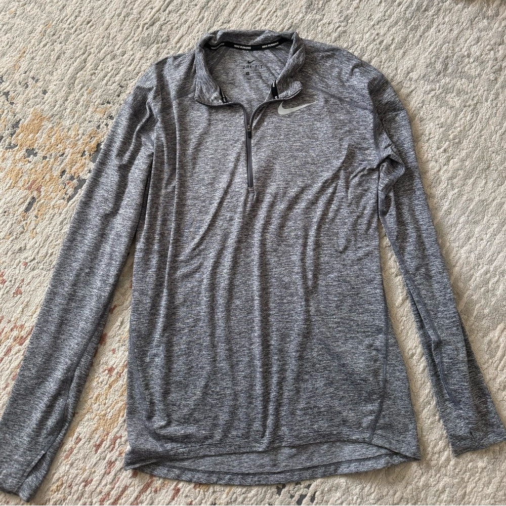 Nike Heather Gray Men's Quarter Zip - Size Small